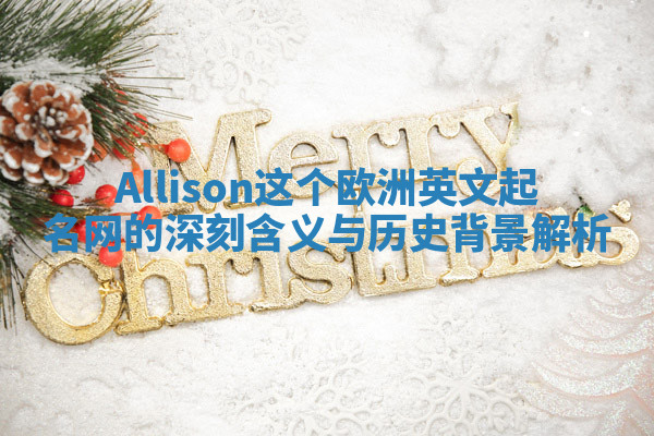 Allison这个欧洲英文起名网的深刻含义与历史背景解析 Allison这个欧洲英文起名网的深刻含义与历史背景解析