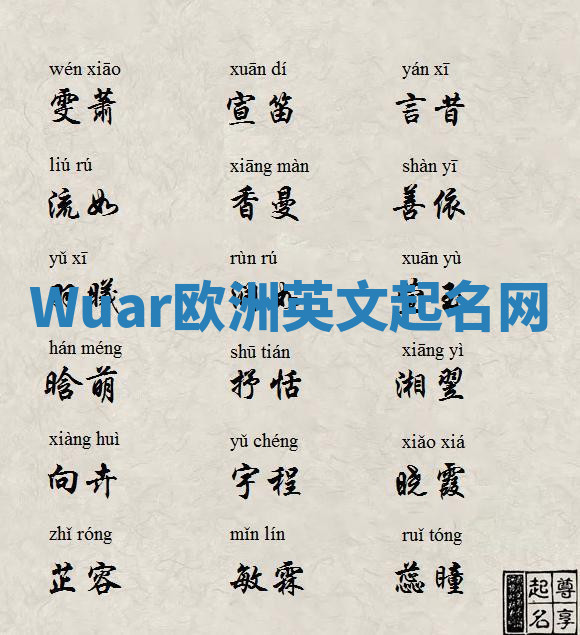 Wuar欧洲英文起名网 Wuar欧洲英文起名网